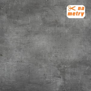 Szara wykładzina PCV imitująca beton, idealna do nowoczesnych wnętrz.