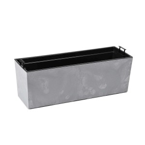 Prostokątna, szara donica / skrzynka na kwiaty t.b.t.