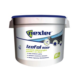 Wiadro Izofol Roof, płynna bitumiczna powłoka dachowa Nexler, 10 kg.