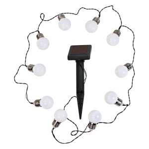 Goldlux Girlanda solarna MILK 10LED 3000K IP44 białe kulki