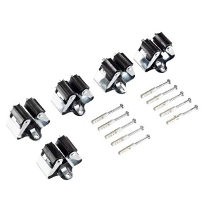 5-częściowy zestaw uchwytów na narzędzia z zaciskami i elementami montażowymi.