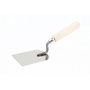 Paca gładka z drewnianą rączką do prac murarskich i glazurniczych.