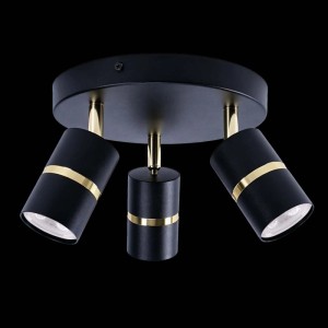 Goldlux Lampa sufitowa BAMBOO 3xGU10 max. 10W czarno-złota