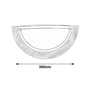 Szkic plafonu t.b.t. o wymiarach 300 mm.