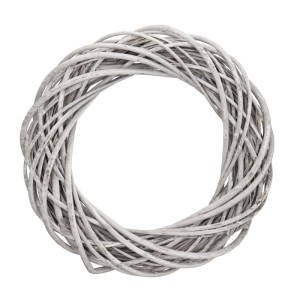 Wianek wiklinowy okrągły szary - 35 cm