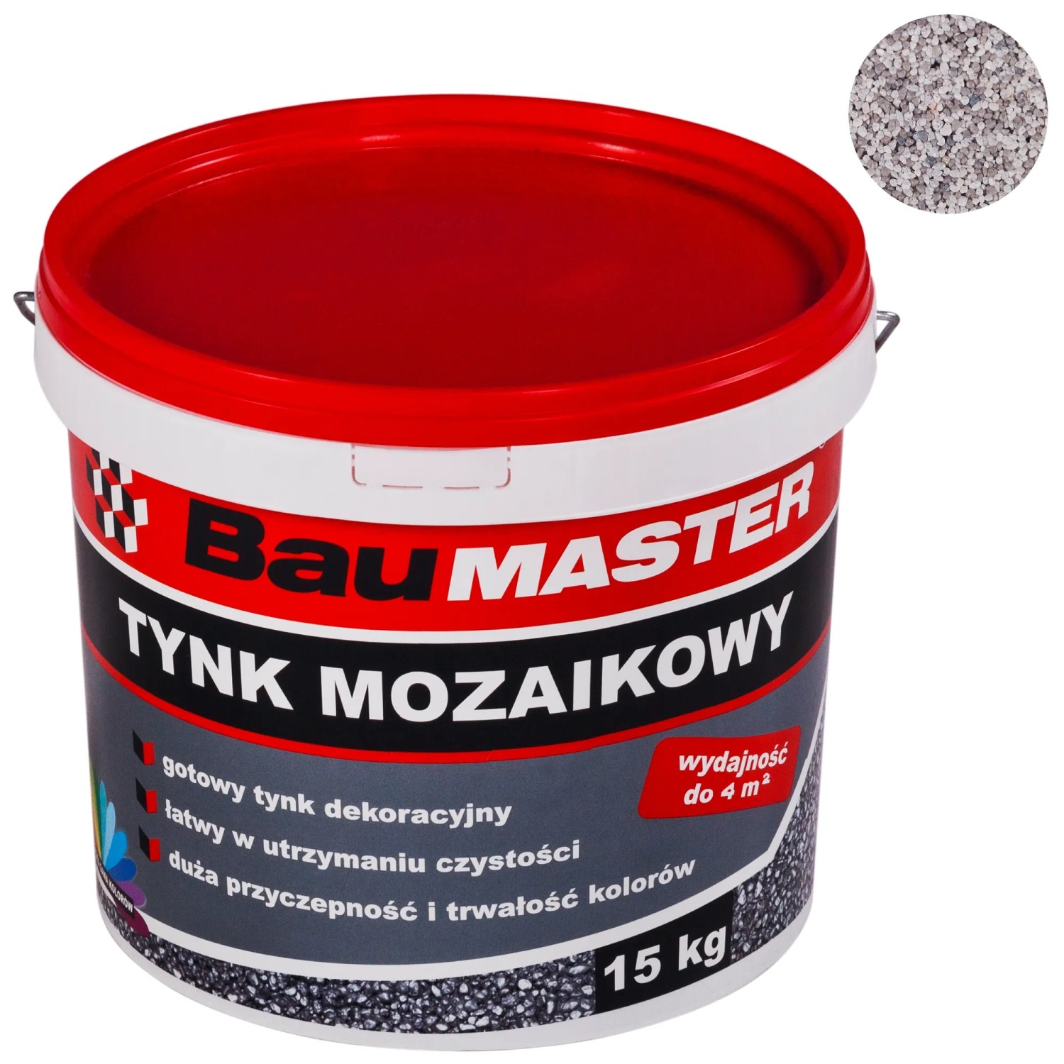 Wiadro BauMaster Tynk Mozaikowy, dekoracyjny tynk do wnętrz i na zewnątrz.