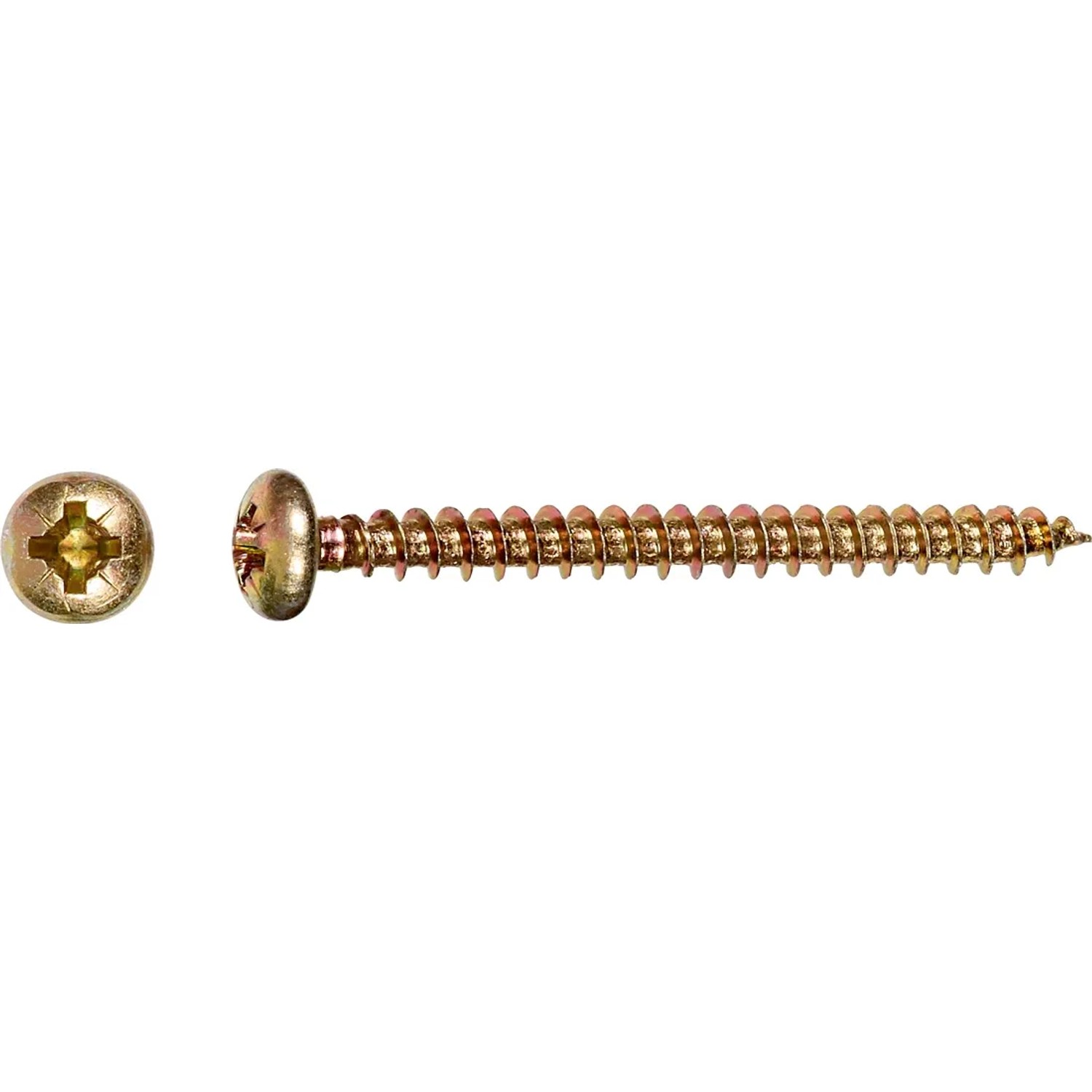 LUX-TOOLS Wkręt uniwersalny z łbem walec PZ Ø 6 mm x 40 mm ocynk żółty 10 szt