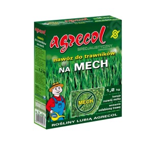 Nawóz do trawników Agrecol na mech, opakowanie 1,2 kg.