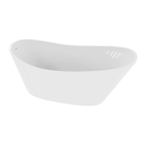 Wolnostojąca wanna w kolorze białym, nowoczesny design.