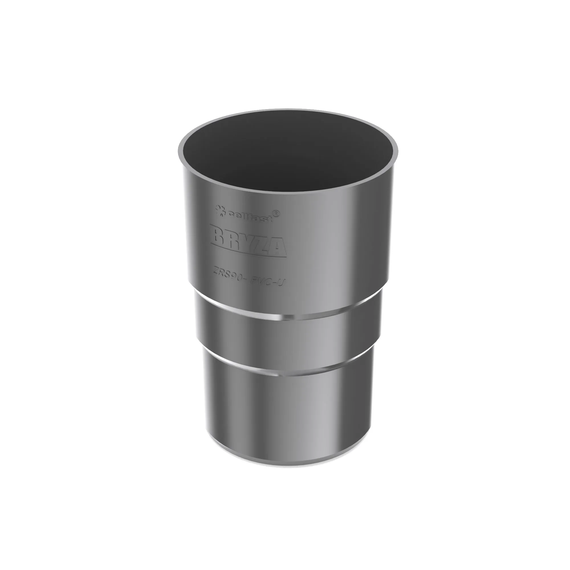 Bryza Złączka rury spustowej 90 mm PVC grafit