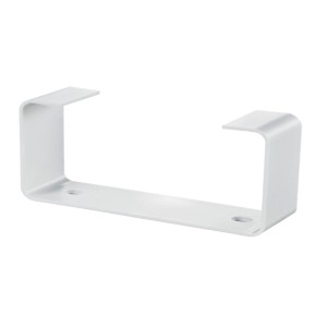 Biały metalowy łącznik kanałów t.b.t. do kanałów kablowych i akcesoriów.