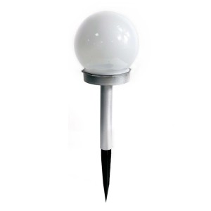 4iQ Lampa solarna LED ZENIT śr. 10 cm srebrna