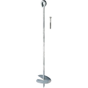 Kotwa gruntowa SwingKing 50 cm ze śrubą do sprzętu zabawowego w ogrodzie, ocynkowana.