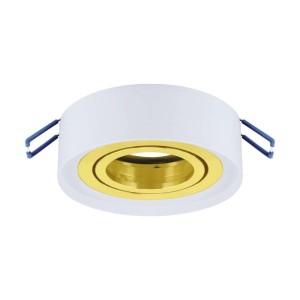 Struhm Lampa podtynkowa ODYN C 1xGU10/MR16 35W śr. 9,3cm biała/złota