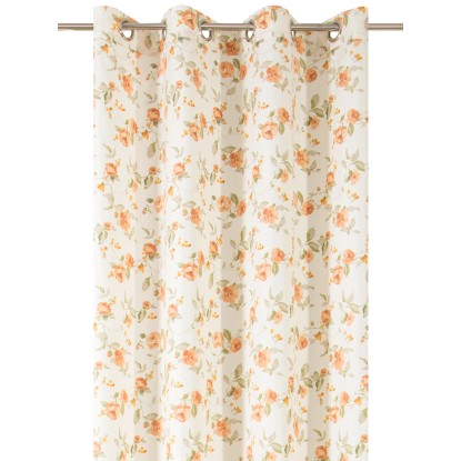Zasłona Rossi kremowo-pomarańczowa 140 cm x 270 cm