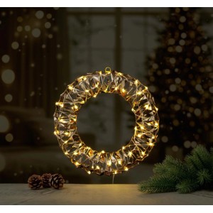 Dekoracja wisząca WIENIEC 50 LED śr. 30,5 cm wewn/zewn ciepła biel