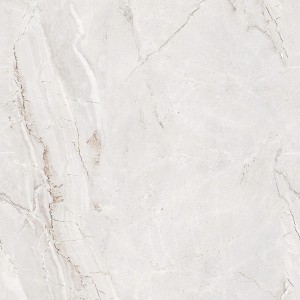 Jasna płytka podłogowa z efektem marmuru, idealna do stylowych wnętrz.