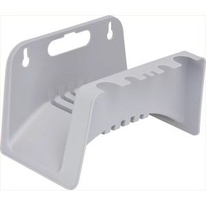 Szary uchwyt na wąż LUX Classic z tworzywa sztucznego do montażu na ścianie.