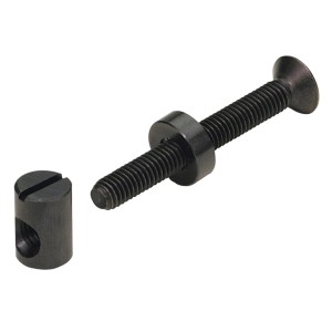 Złącze Hettich z kołkiem, M6 x 80 mm, stal czerniona, 8 sztuk.