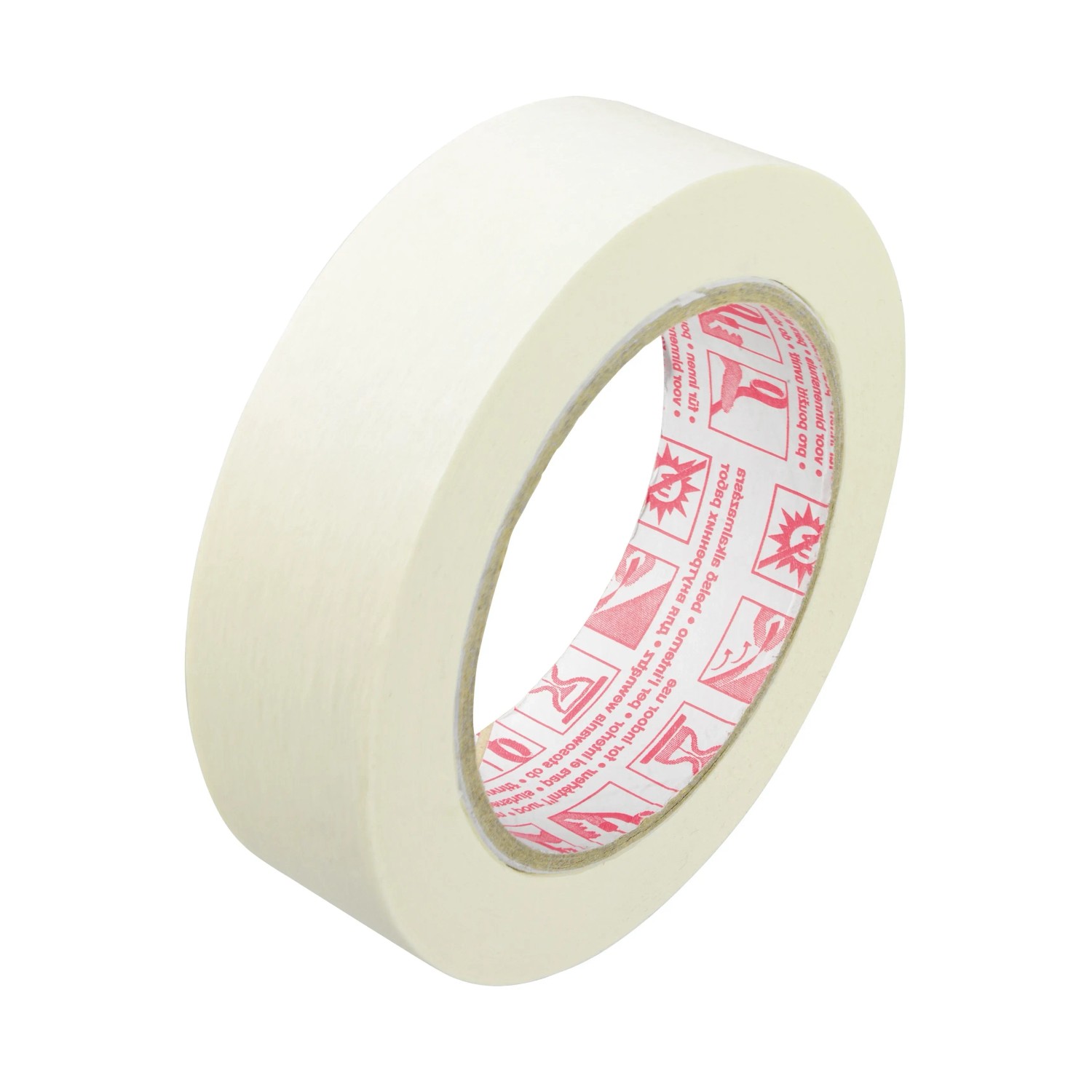 LUX Płaska taśma maskująca krepowana, beżowa, rolka 50 m x 30 mm do czystych krawędzi.