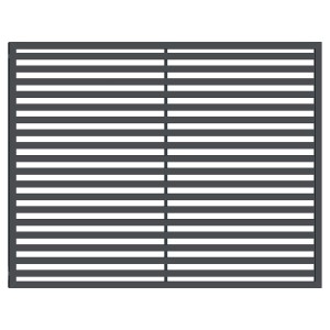 Panel ogrodzeniowy metalowy t.b.t. z poziomymi lamelami.