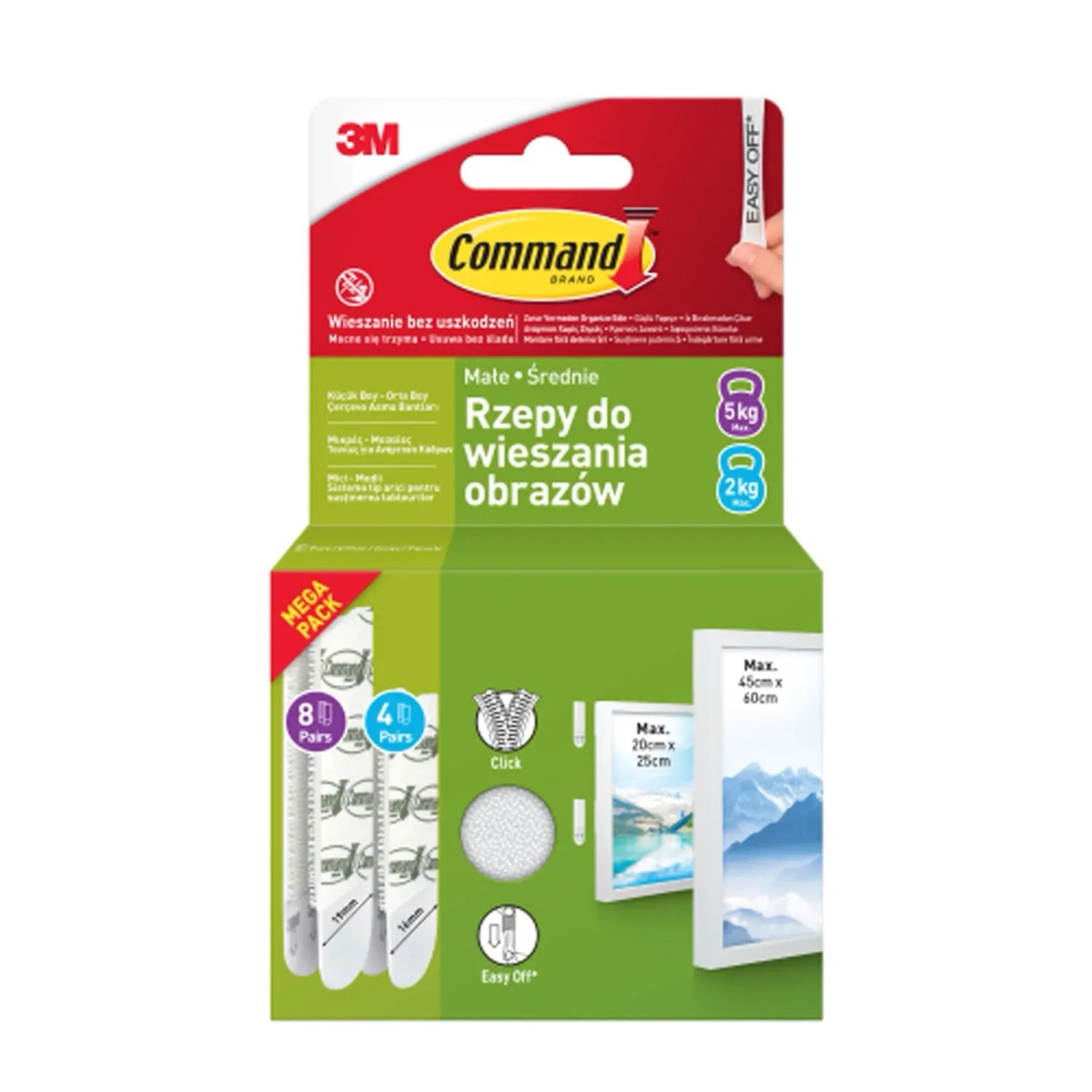 3M Command Rzepy do obrazów zestaw do 5 kg