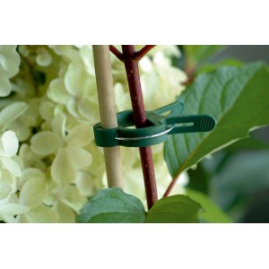 Zielone klipsy do roślin w zestawie 20 sztuk do stabilizacji roślin w ogrodzie.