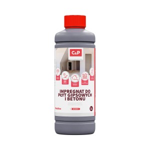 C&P Impregnat do płyt gipsowych i betonowych, butelka 1L, akcesoria do płytek.