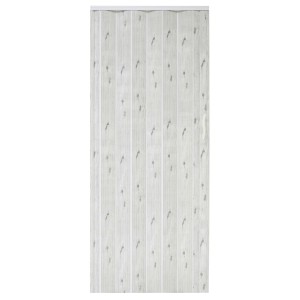 Składane drzwi w jasnym odcieniu drewna, idealne jako rozwiązanie oszczędzające miejsce.