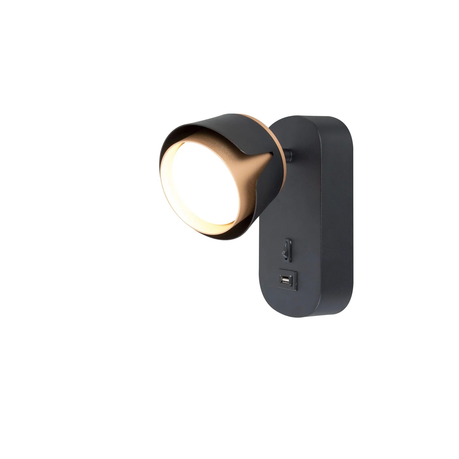 DPM Kinkiet do czytania 1xGX53 USB max. 35W czarno-złoty
