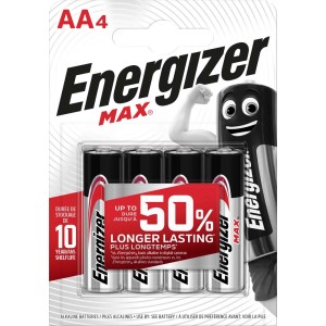 Bateria Energizer Max AA4, opakowanie 4 szt. Baterie alkaliczne do urządzeń.