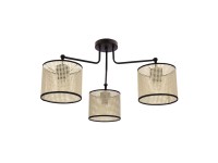 Candellux Lampa sufitowa TIPO 3xE27 40W czarno-kremowa