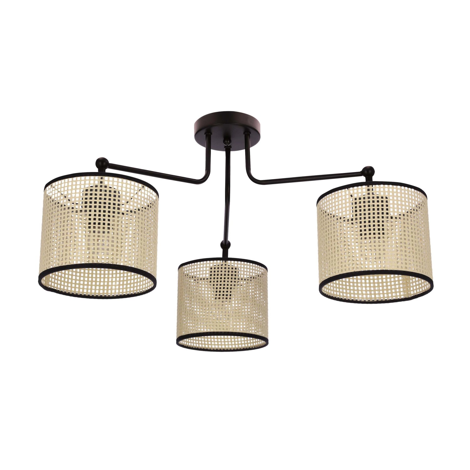 Candellux Lampa sufitowa TIPO 3xE27 40W czarno-kremowa