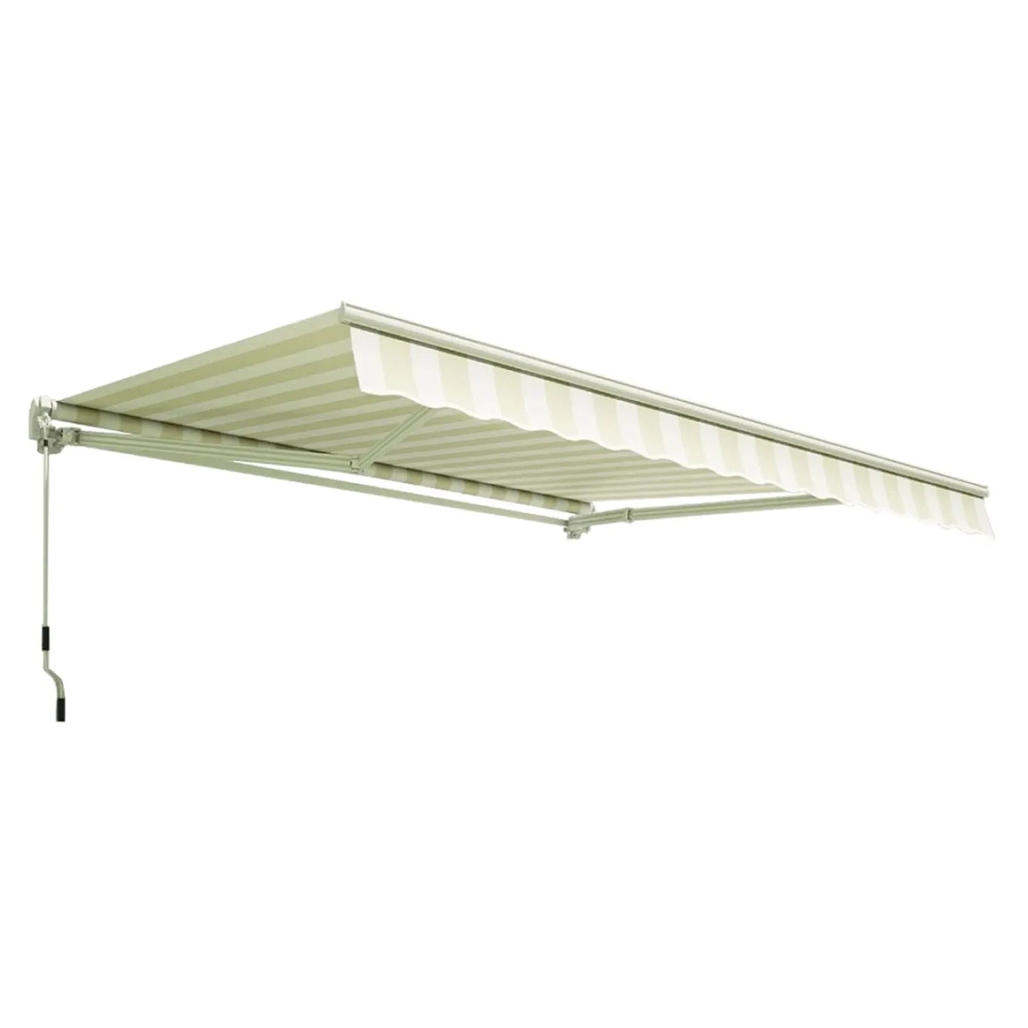GUTROOF Markiza ręczna Classic White/Taupe - 4,0 x 3,0 m
