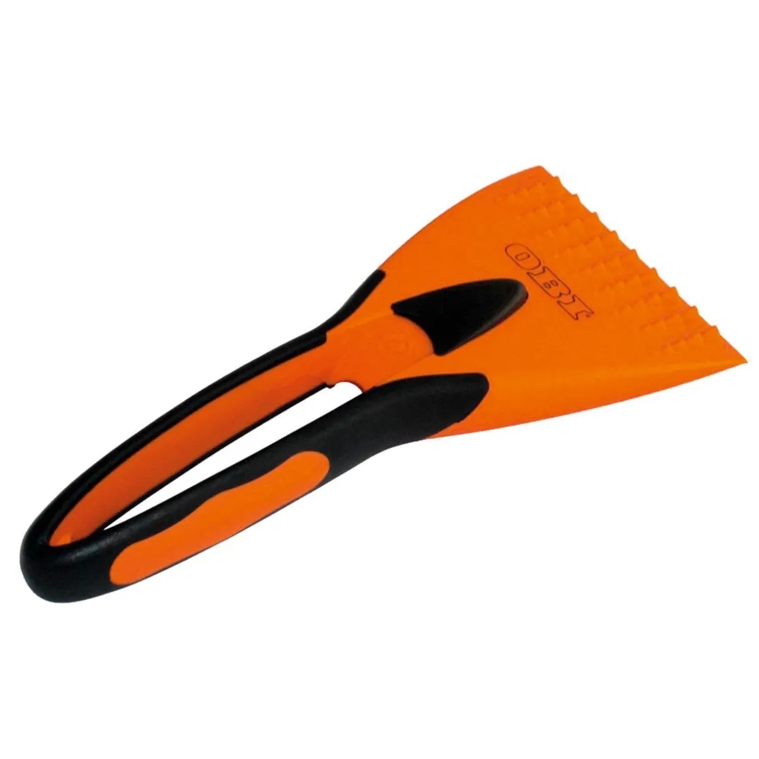 Skrobaczka do szyb OBI SoftGrip z kruszarką do lodu i ergonomicznym uchwytem dla komfortowego odladzania.