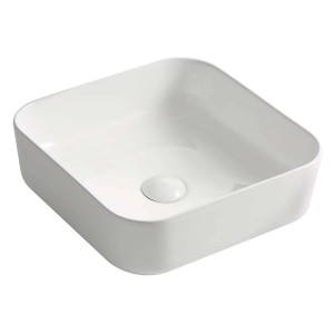t.b.t. umywalka nablatowa kwadratowa biała.