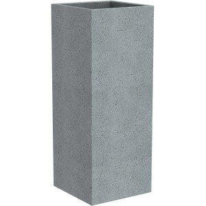 Donica Scheurich C-Cube High, Ø 26 cm, Stony Grey, z lekkiego tworzywa sztucznego.