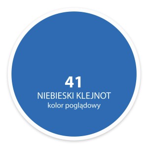 Próbka koloru farby do ścian t.b.t. w kolorze niebieskim. Odcień 41.