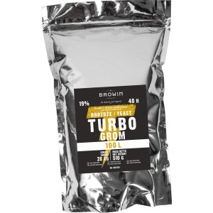 Woreczek drożdży Turbo Grom 100L Browin do wina i fermentacji.
