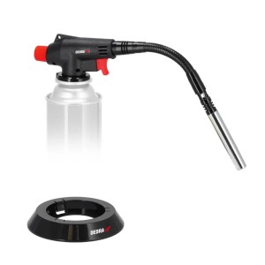 Palnik lutowniczy t.b.t. z elastyczną szyjką i podstawką.