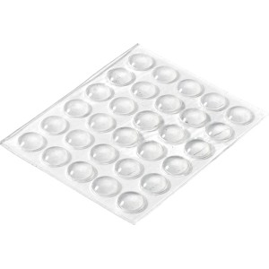 Hettich amortyzator, 30 przezroczystych, samoprzylepnych odbojników do drzwi Ø 2,5 mm.