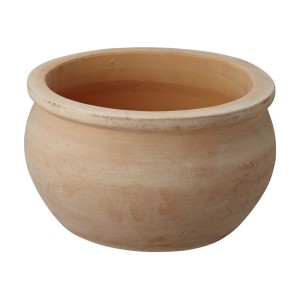 Doniczka t.b.t. z terakoty, okrągły kształt.