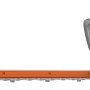 Akumulatorowe nożyce do żywopłotu Worx WG264E.9, 20V, pomarańczowo-czarne, z osłoną ostrza.