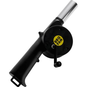 Landmann wentylator do grilla z tworzywa i metalu do szybkiego rozpalania węgla drzewnego.