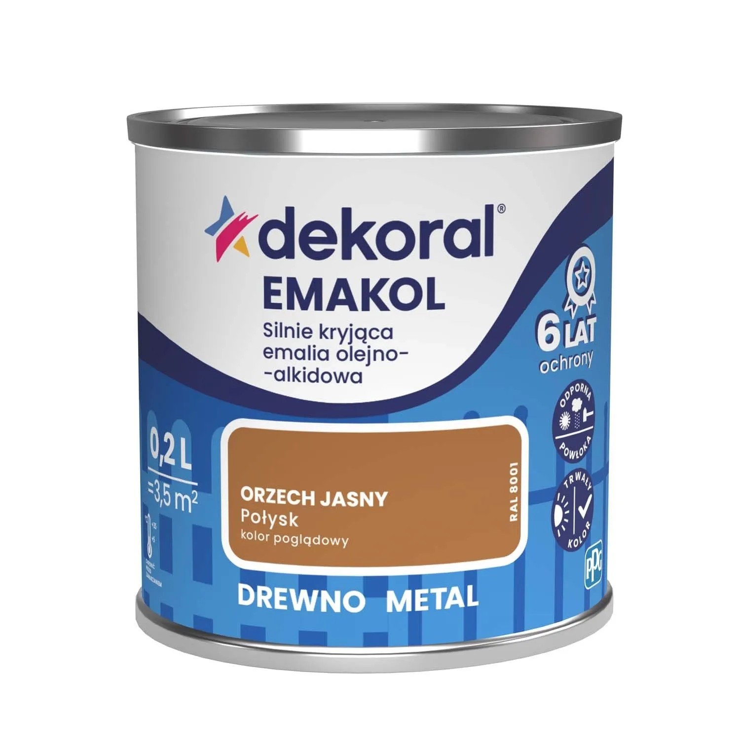 Dekoral Emalia Emakol Strong orzech jasny 200 ml