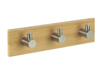 Wieszak ścienny na ręcznik BAMBUS 3 haki Wieszak ścienny na ręcznik BAMBUS 3 haki