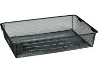 Kosz z siatki drucianej 60 x 39 x 12 cm czarny Garderoba Metalowa