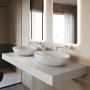 Umywalka Flat 2 biała połysk nablatowa owal 60x40_2