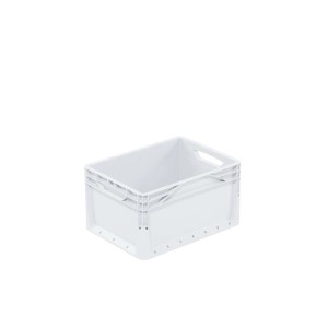 Szary Eurobox System Box (40x30x22cm) z pełną ścianą do przechowywania i transportu.