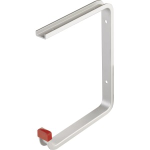 Aluminiowy hak sufitowy profil U, anodowany, z gumową nakładką, nośność 15 kg.